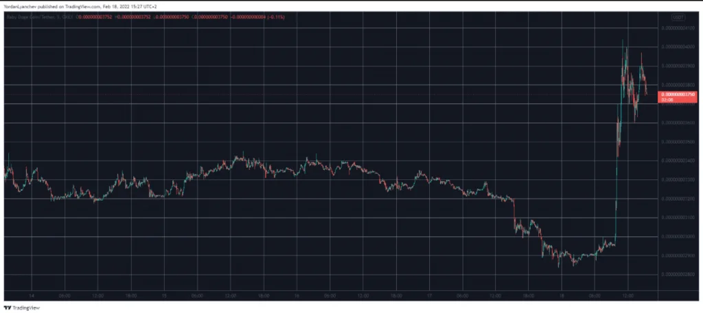 Baby Doge Reaches  35% All-time High Following Huobi Listing