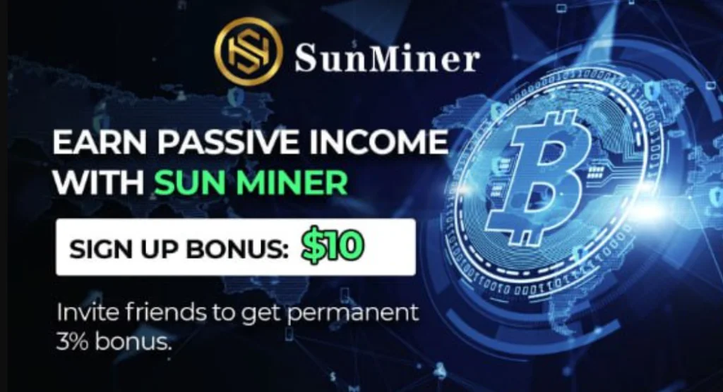 SUNminer Best Cloud Mining Platform for Passive Income 2024