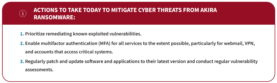 Cybersecurity best practices against ransomware attacks. Source: cisa.gov