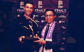 Cristiano Ronaldo has been awarded the Blockchain Trophy as top scorer