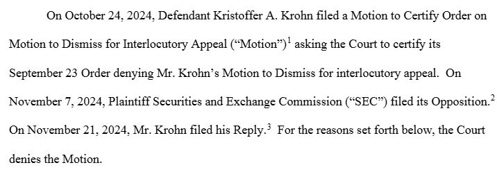 Judge Refutes Appeal from Promoter in $18M Crypto Fraud Case (2)