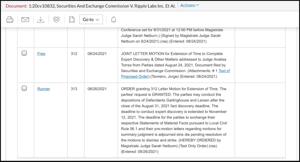 XRP litigation update: Court grants Ripple and the SEC's request for an extension