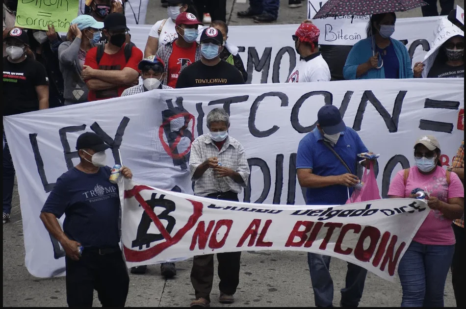 Protesters set Bitcoin ATM on fire as part of demonstration against El Salvador president