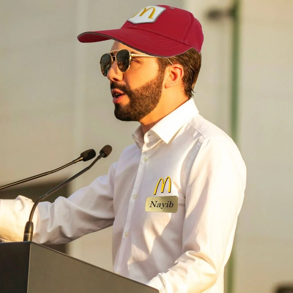 El Salvador President Posted a Picture Wearing McDonald’s Uniform After Buying 410 BTC Couple Days Earlier