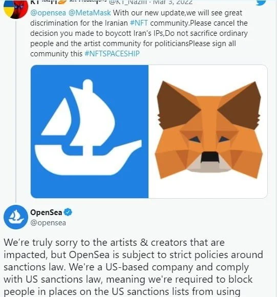 As MetaMask and OpenSea abide by US sanctions, the Russian ban is in the spotlight.