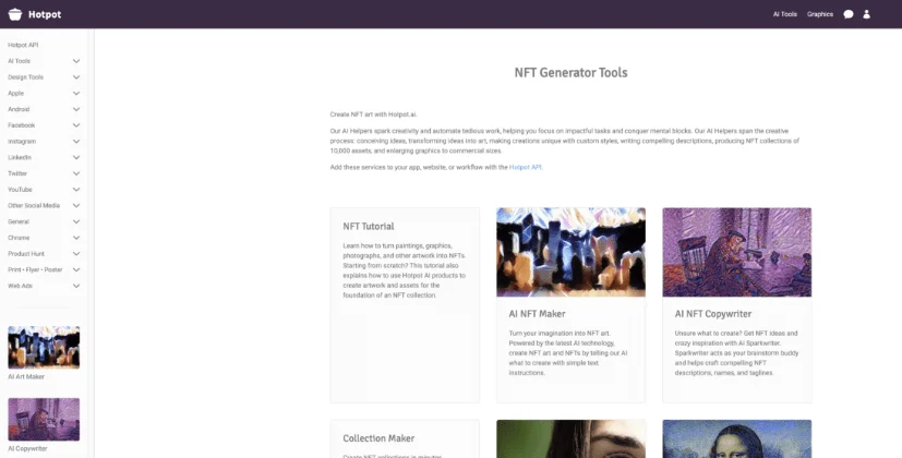 How to get free NFTs using NFT generators (Hotpot.ai) | Coinscreed