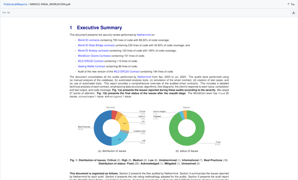 Nethermind's Worldcoin audit report: Soure Github