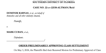 June 10 filing in U.S. District Court for the Southern District of Florida. Source: PACER