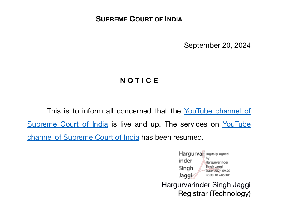 Indian Supreme Court Regains YouTube Account from XRP Scammers (4)