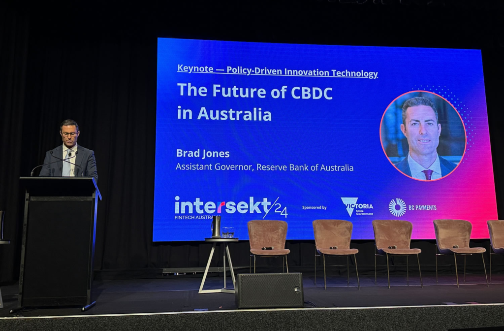 Brad Jones at the Intersekt Fintech Conference. 