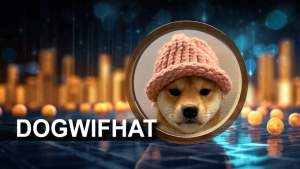Dogwifhat WIF cryptocurrency mascot image
